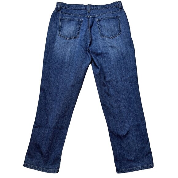Gloria Vanderbilt Womens Blue Denim Straight Amanda Jeans High Rise 14 Short - Picture 2 of 13